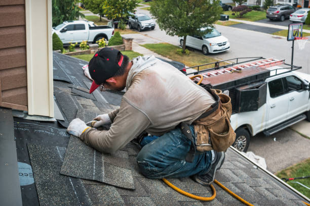 Professional Roofing technician working in Horntown, VA